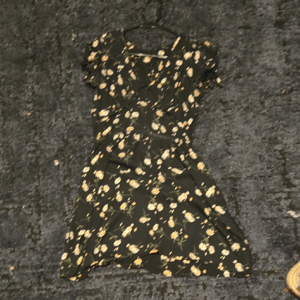 Floral Black Dress